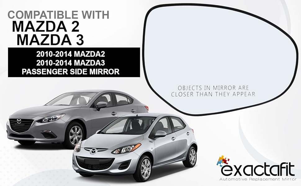 Left Passenger Side Heated Mirror Glass For Mazda 2 (2014-2019) – CMGS